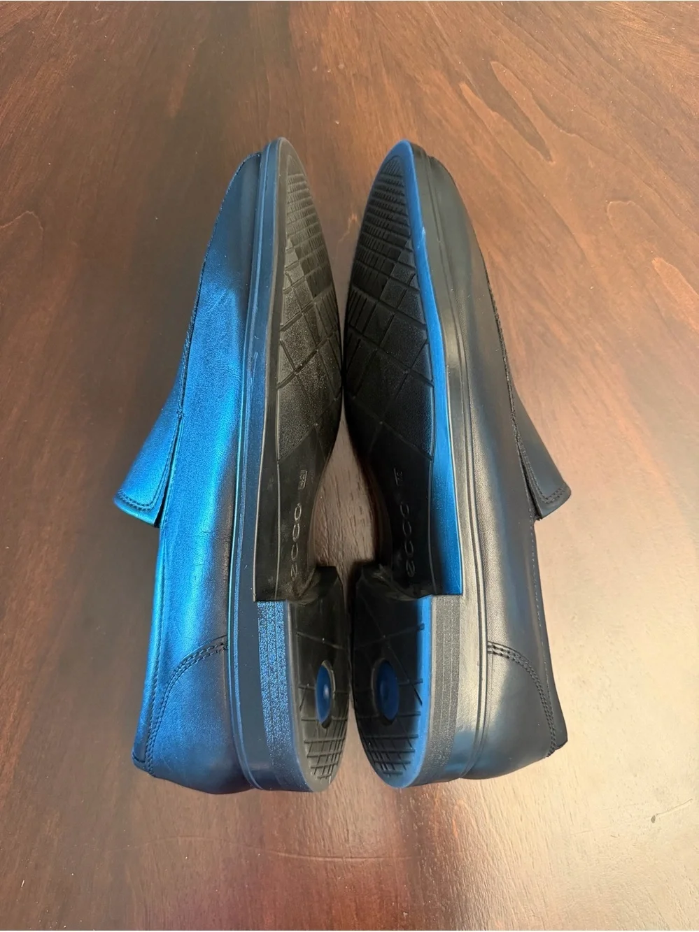 Ecco Men's Black Slip-On Leather Dress Shoes size 42